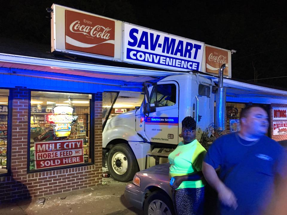 Stolen 18-Wheeler Runs Through Front Of Sav-Mart Store In Attempt To Commit Another Crime
