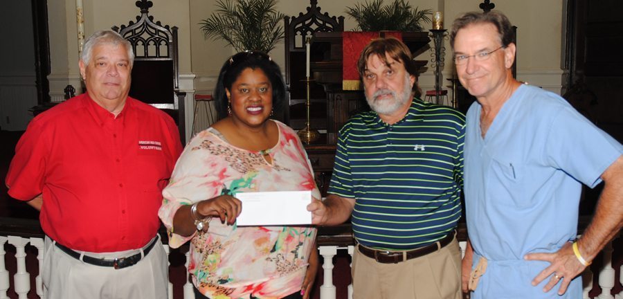 Main Street United Methodist Men Present Check To Red Cross