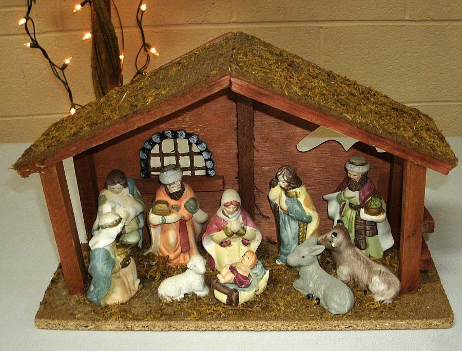 Nativity Scenes Displayed At Local Church