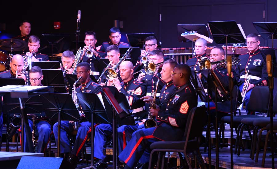 Parris Island Marine Band Entertains At Ellis Center