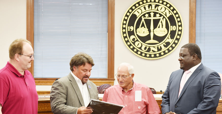 Dillon County Council Presents Plaques