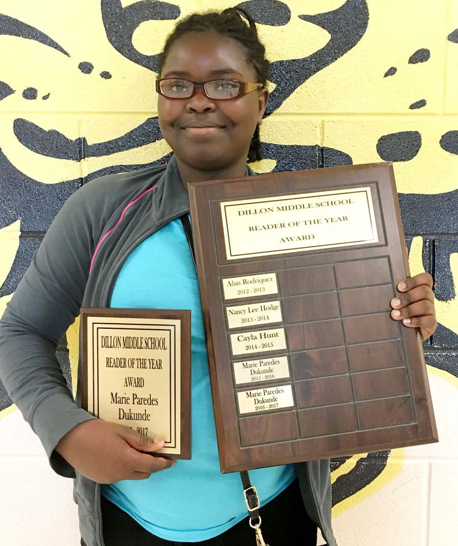 Dillon Middle School Reader Of The Year Announced