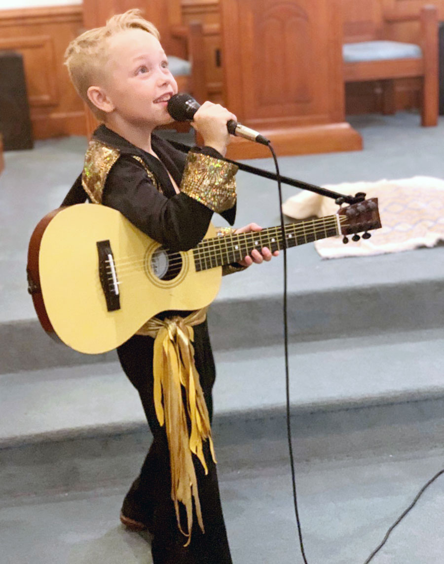 Young Elvis Entertains At Fork Presbyterian Church Family Night
