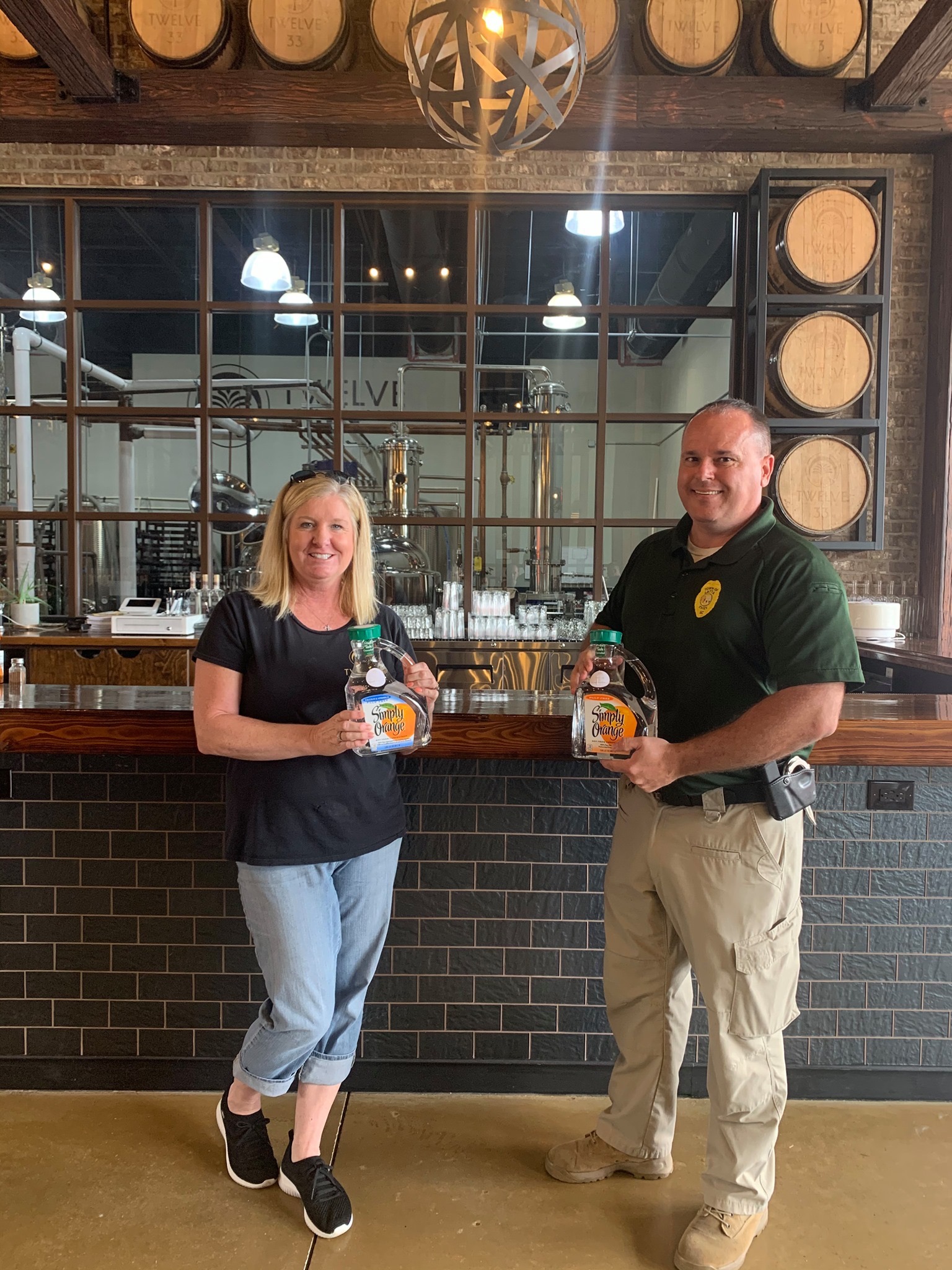 Distillery Donates Hand Sanitizer To Latta Officers