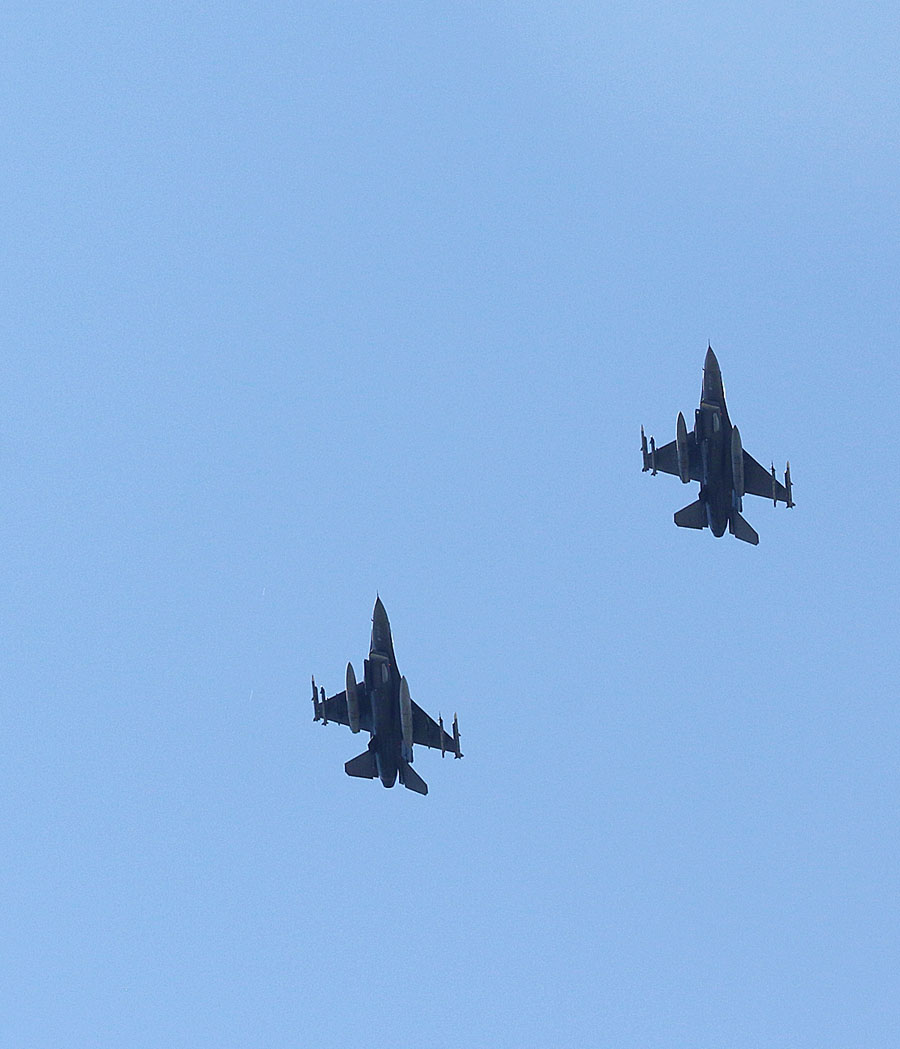 F-16s Fly Over Hospital