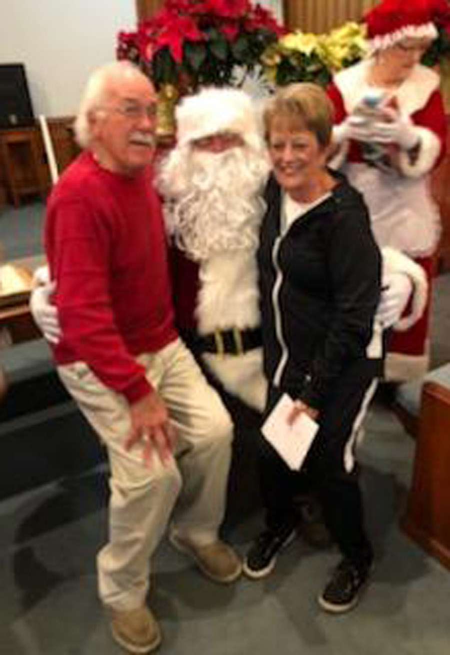 Santa Visits Fork Presbyterian Family Night