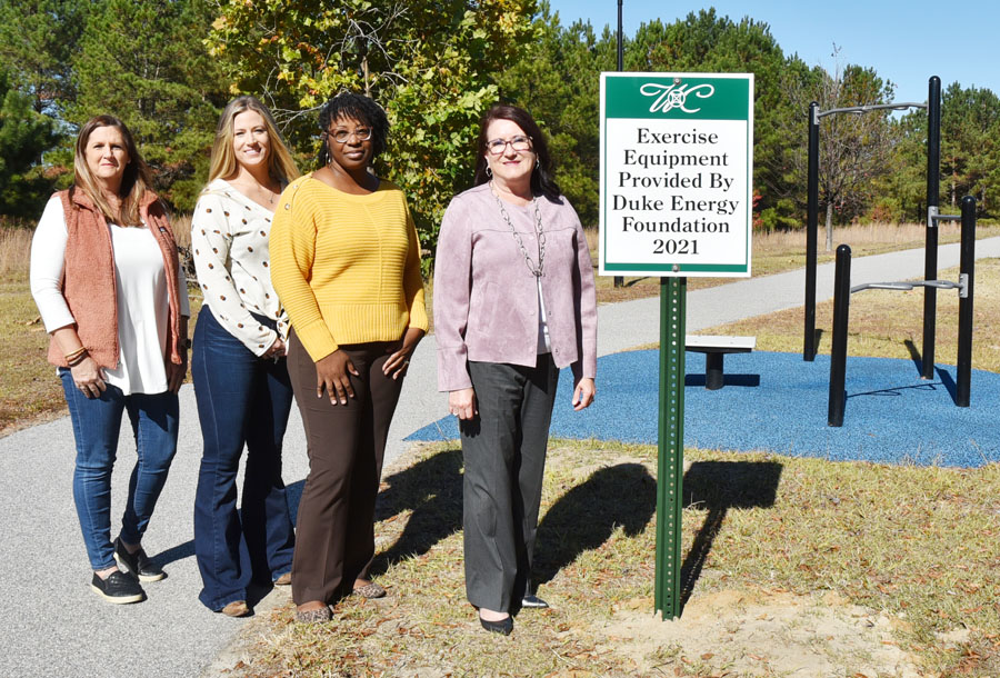 Outdoor Exercise Equipment Installed At Wellness Center