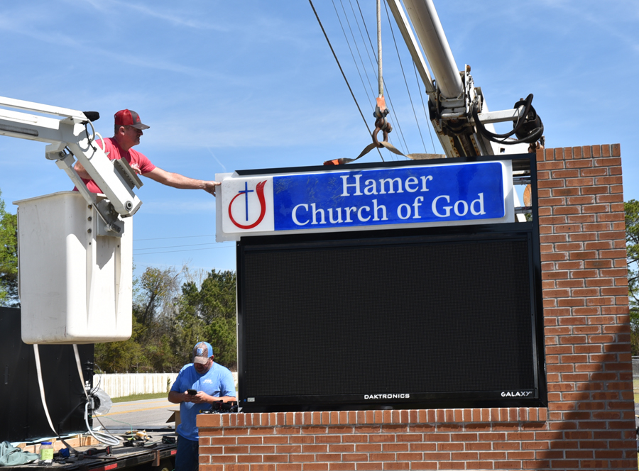 Hamer Church Of God Installs Digital Sign