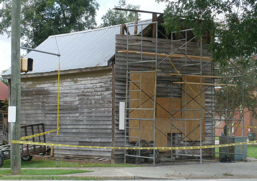 Structural Repairs Underway At Old Post Office In Latta