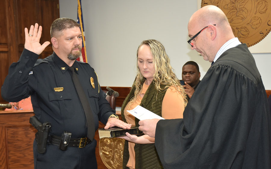 PHOTO GALLERY: Zane Bryant Sworn In As Latta Police Chief