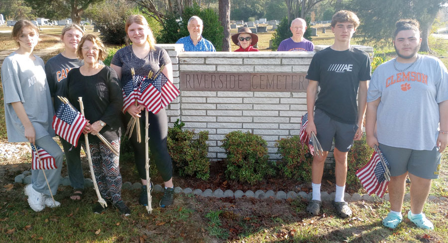 Flags Placed On Veterans Graves By American Legion