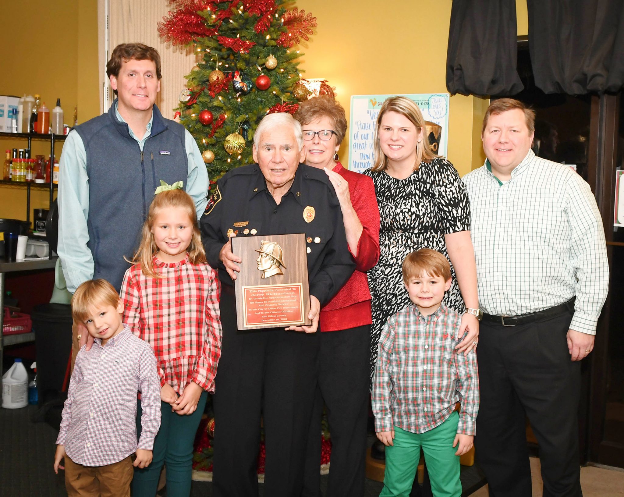 Jerry Richardson Honored For 50 Years Of Service To City Of Dillon Fire Department
