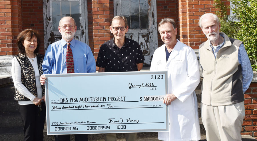 Big Check Presented For DHSF Auditorium Project