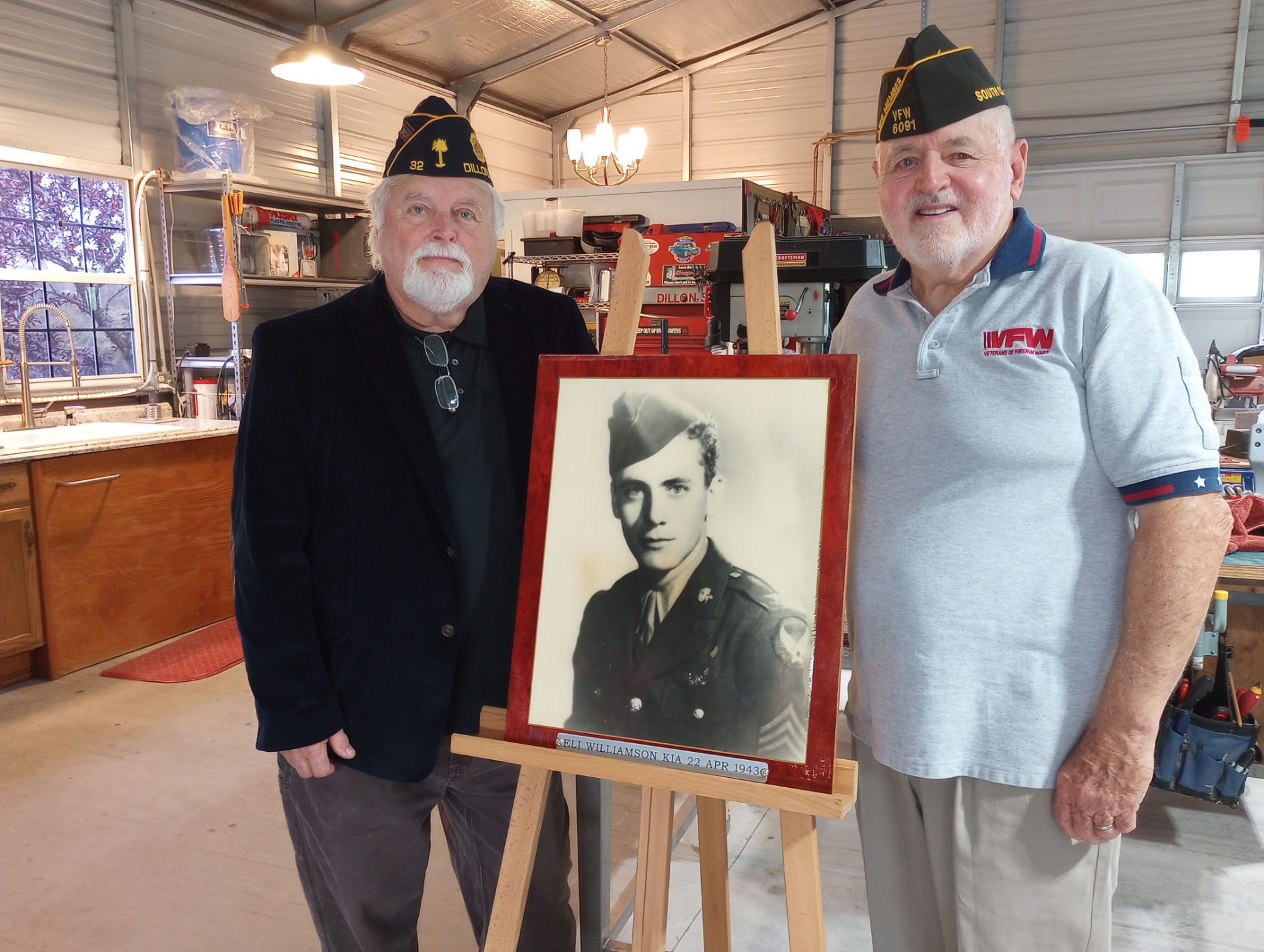 Water-Damaged VFW Portrait Restored