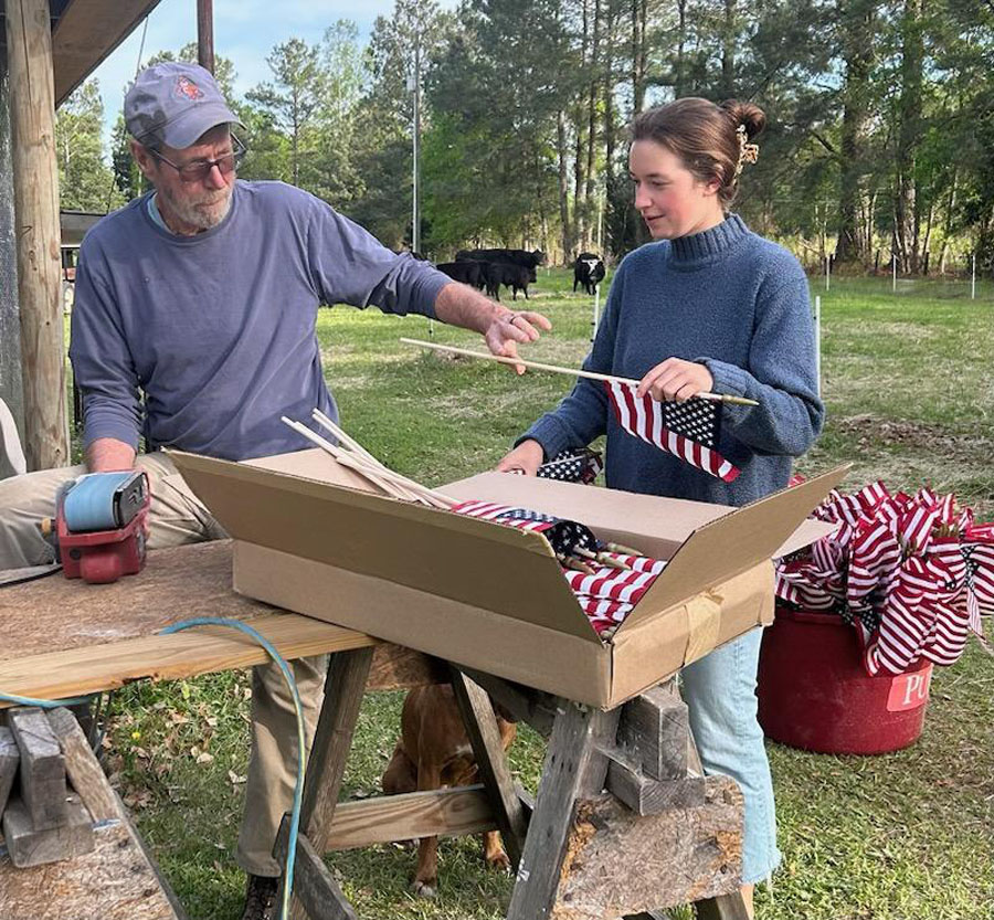 Flags Prepared For Veterans Graves