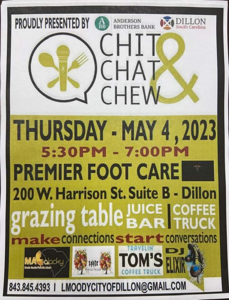 Chit, Chat, And Chew Is May 4th