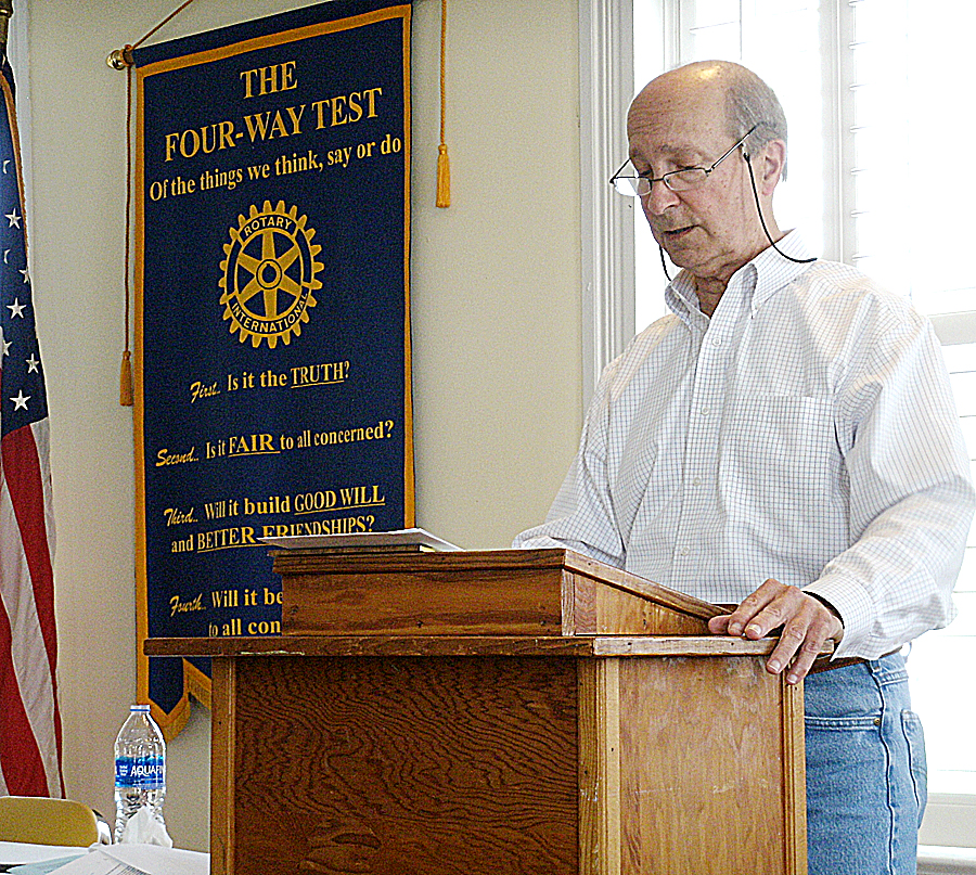 Walt Brown Speaks To Latta Rotary Club