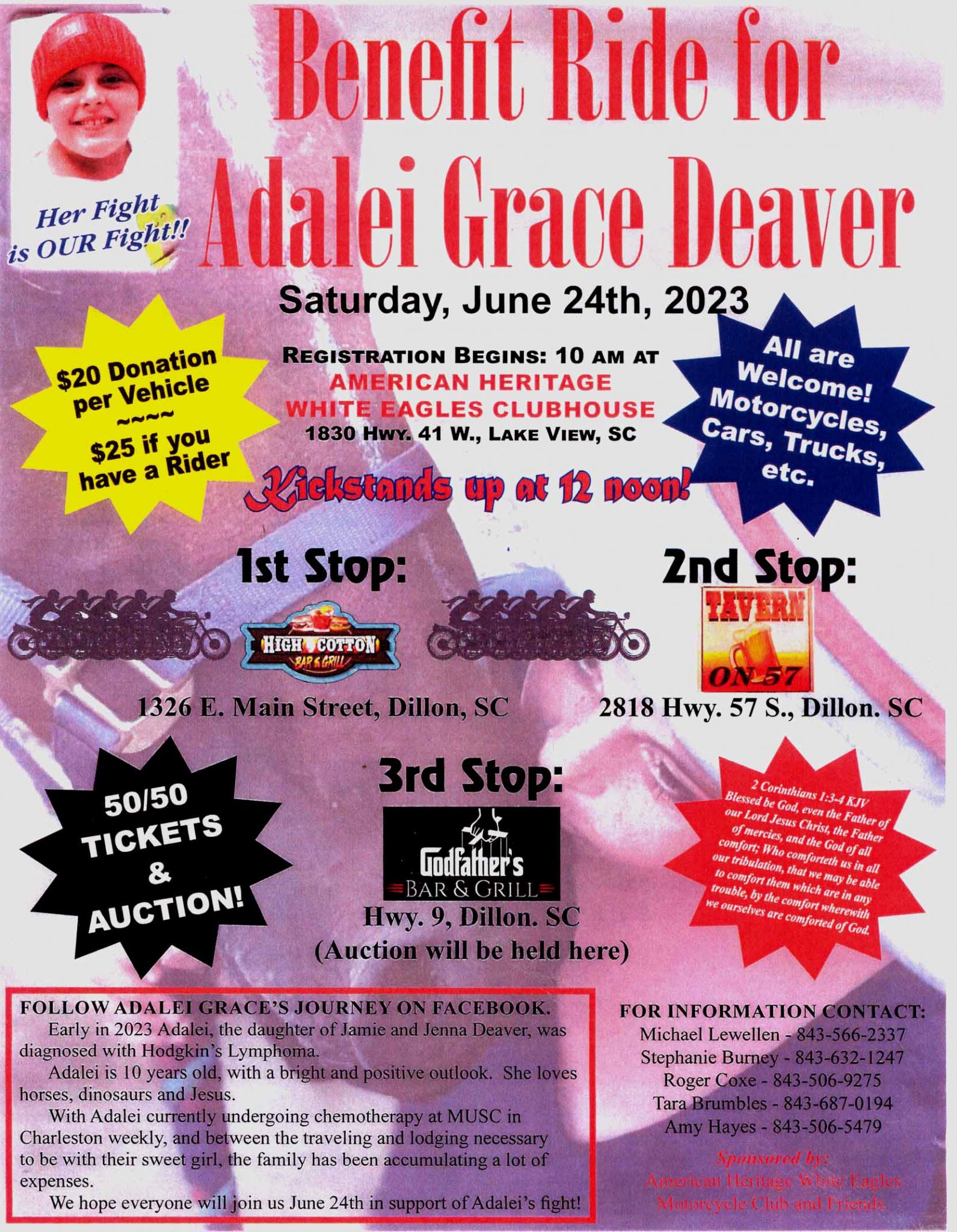 Benefit To Be Held For Adalie Deaver