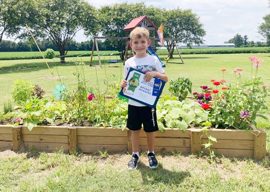 Bryant Huggins Is Winner Of The 4-H Small Garden Project